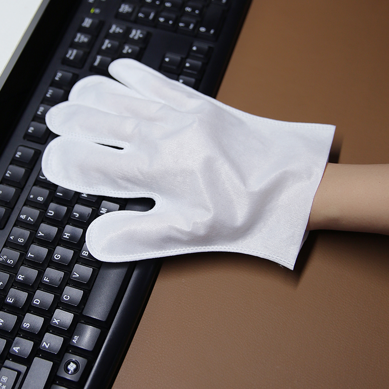 Nat en droog gebruik, viscose en polyester sponnen wegwerp niet -geweven handschoen